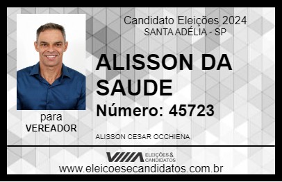 Candidato ALISSON DA SAUDE 2024 - SANTA ADÉLIA - Eleições