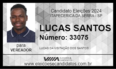 Candidato LUCAS SANTOS 2024 - ITAPECERICA DA SERRA - Eleições