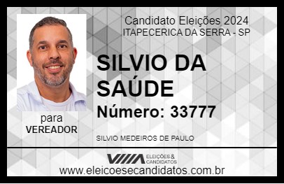 Candidato SILVIO DA SAÚDE 2024 - ITAPECERICA DA SERRA - Eleições