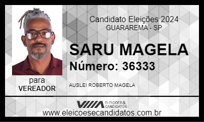 Candidato SARU MAGELA 2024 - GUARAREMA - Eleições