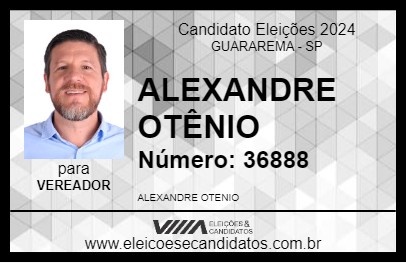 Candidato ALEXANDRE OTÊNIO 2024 - GUARAREMA - Eleições