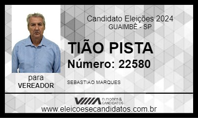 Candidato TIÃO PISTA 2024 - GUAIMBÊ - Eleições