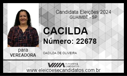 Candidato CACILDA 2024 - GUAIMBÊ - Eleições