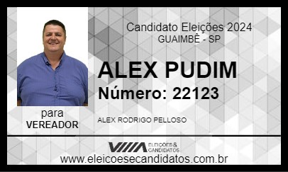 Candidato ALEX PUDIM 2024 - GUAIMBÊ - Eleições