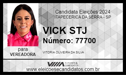 Candidato VICK DO SANTA JÚLIA 2024 - ITAPECERICA DA SERRA - Eleições