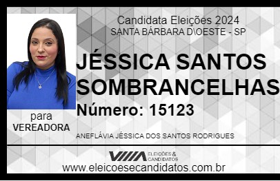 Candidato JÉSSICA SANTOS SOBRANCELHAS 2024 - SANTA BÁRBARA D\OESTE - Eleições