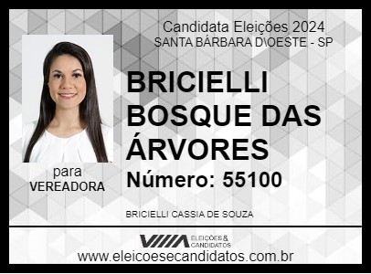 Candidato BRICIELLI BOSQUE DAS ÁRVORES 2024 - SANTA BÁRBARA D\OESTE - Eleições