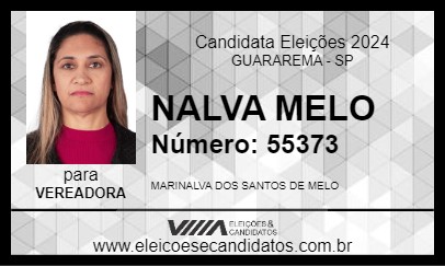 Candidato NALVA MELO 2024 - GUARAREMA - Eleições