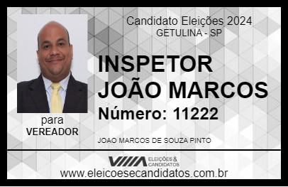 Candidato INSPETOR JOÃO MARCOS 2024 - GETULINA - Eleições