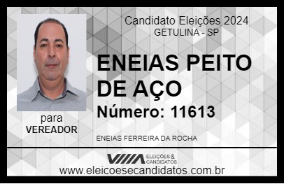 Candidato ENEIAS PEITO DE AÇO 2024 - GETULINA - Eleições