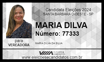 Candidato MARIA DILVA 2024 - SANTA BÁRBARA D\OESTE - Eleições