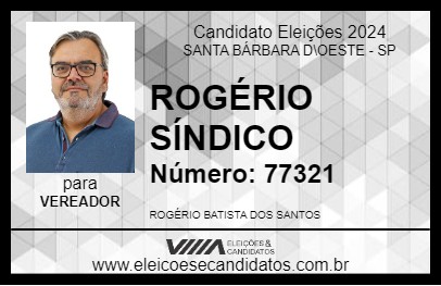 Candidato ROGÉRIO SÍNDICO 2024 - SANTA BÁRBARA D\OESTE - Eleições