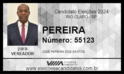 Candidato PEREIRA 2024 - RIO CLARO - Eleições