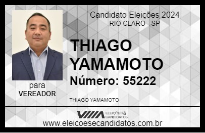 Candidato THIAGO YAMAMOTO 2024 - RIO CLARO - Eleições