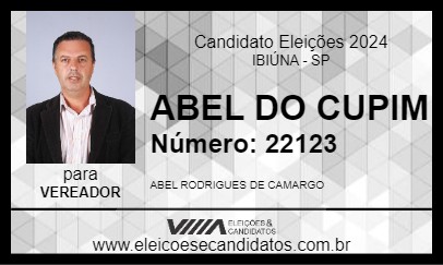 Candidato ABEL DO CUPIM 2024 - IBIÚNA - Eleições