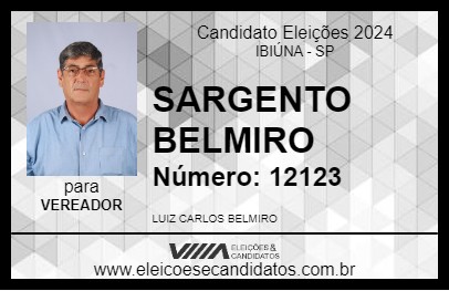 Candidato SARGENTO BELMIRO 2024 - IBIÚNA - Eleições