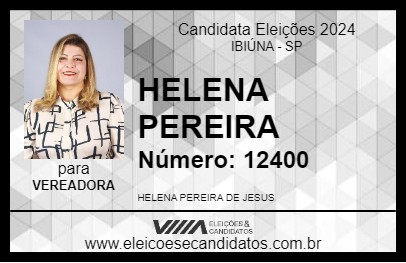 Candidato HELENA PEREIRA 2024 - IBIÚNA - Eleições