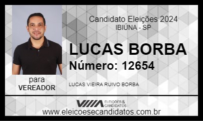 Candidato LUCAS BORBA 2024 - IBIÚNA - Eleições