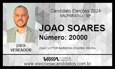 Candidato JOAO SOARES 2024 - VALPARAÍSO - Eleições