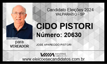 Candidato CIDO PISTORI 2024 - VALPARAÍSO - Eleições