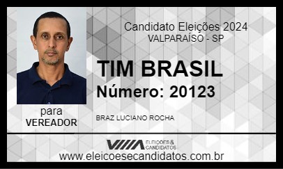 Candidato TIM BRASIL 2024 - VALPARAÍSO - Eleições