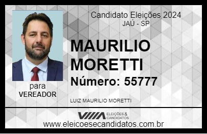 Candidato MAURILIO MORETTI 2024 - JAÚ - Eleições