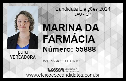 Candidato MARINA DA FARMÁCIA 2024 - JAÚ - Eleições