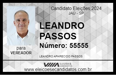 Candidato LEANDRO PASSOS 2024 - JAÚ - Eleições