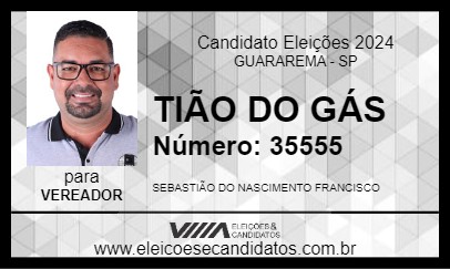 Candidato TIÃO DO GÁS 2024 - GUARAREMA - Eleições