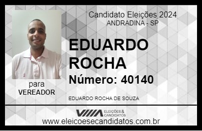 Candidato EDUARDO ROCHA 2024 - ANDRADINA - Eleições