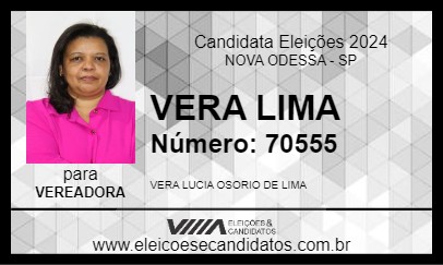 Candidato VERA OSÓRIO 2024 - NOVA ODESSA - Eleições