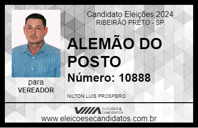 Candidato ALEMÃO DO POSTO 2024 - RIBEIRÃO PRETO - Eleições