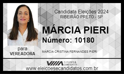 Candidato MÁRCIA PIERI 2024 - RIBEIRÃO PRETO - Eleições