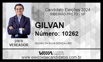 Candidato GILVAN GONÇALVES 2024 - RIBEIRÃO PRETO - Eleições