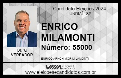 Candidato ENRICO MILAMONTI 2024 - JUNDIAÍ - Eleições