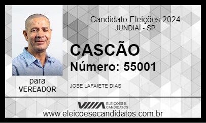 Candidato CASCÃO 2024 - JUNDIAÍ - Eleições