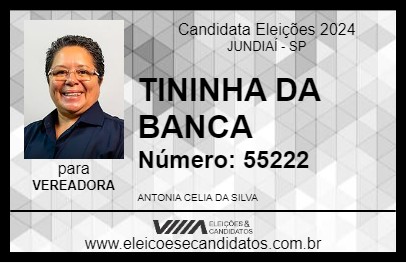 Candidato TININHA DA BANCA 2024 - JUNDIAÍ - Eleições