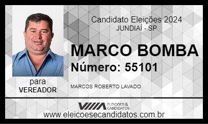 Candidato MARCO BOMBA 2024 - JUNDIAÍ - Eleições