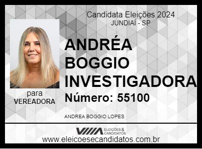 Candidato ANDRÉA BOGGIO INVESTIGADORA 2024 - JUNDIAÍ - Eleições