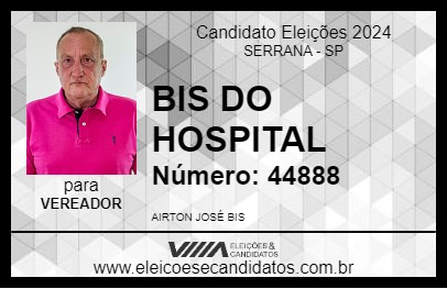 Candidato BIS DO HOSPITAL 2024 - SERRANA - Eleições