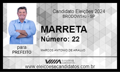 Candidato MARRETA 2024 - BRODOWSKI - Eleições