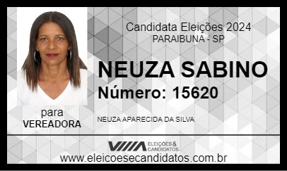 Candidato NEUZA SABINO 2024 - PARAIBUNA - Eleições