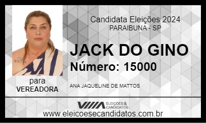 Candidato JACK DO GINO 2024 - PARAIBUNA - Eleições