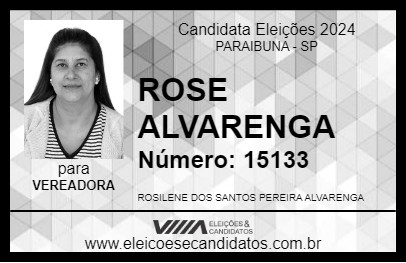 Candidato ROSE ALVARENGA 2024 - PARAIBUNA - Eleições