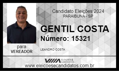 Candidato GENTIL COSTA 2024 - PARAIBUNA - Eleições