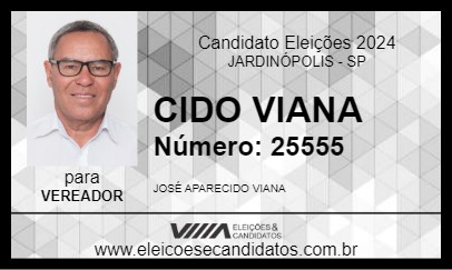 Candidato CIDO VIANA 2024 - JARDINÓPOLIS - Eleições