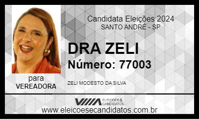 Candidato DOUTORA ZELI 2024 - SANTO ANDRÉ - Eleições