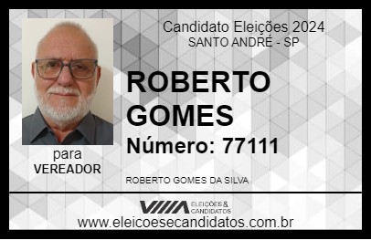 Candidato ROBERTO GOMES 2024 - SANTO ANDRÉ - Eleições