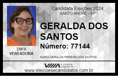 Candidato GERALDA SANTOS 2024 - SANTO ANDRÉ - Eleições