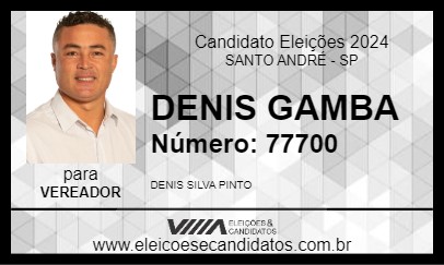 Candidato DENIS GAMBA 2024 - SANTO ANDRÉ - Eleições